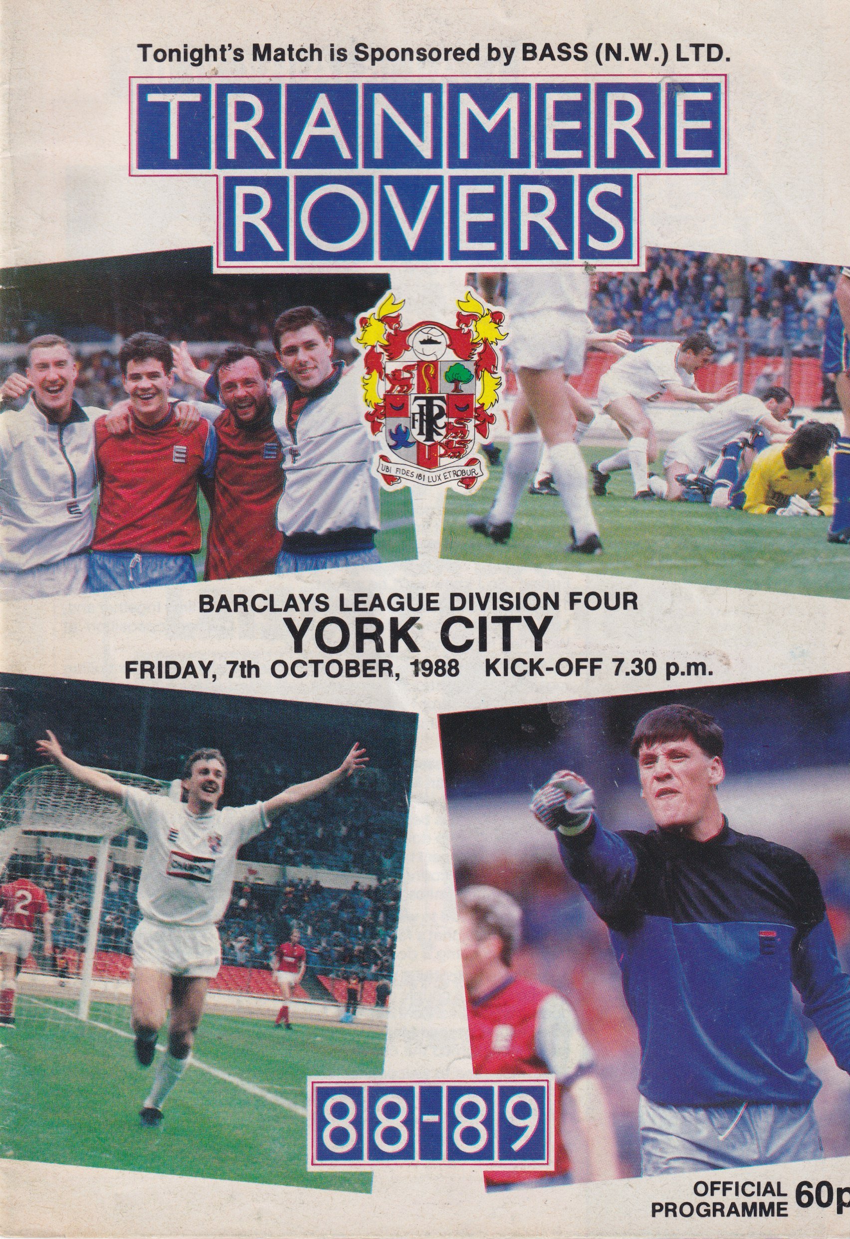 Tranmere Rovers v York City match programme
